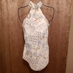 Medium Assymetric Paisley Halter Top